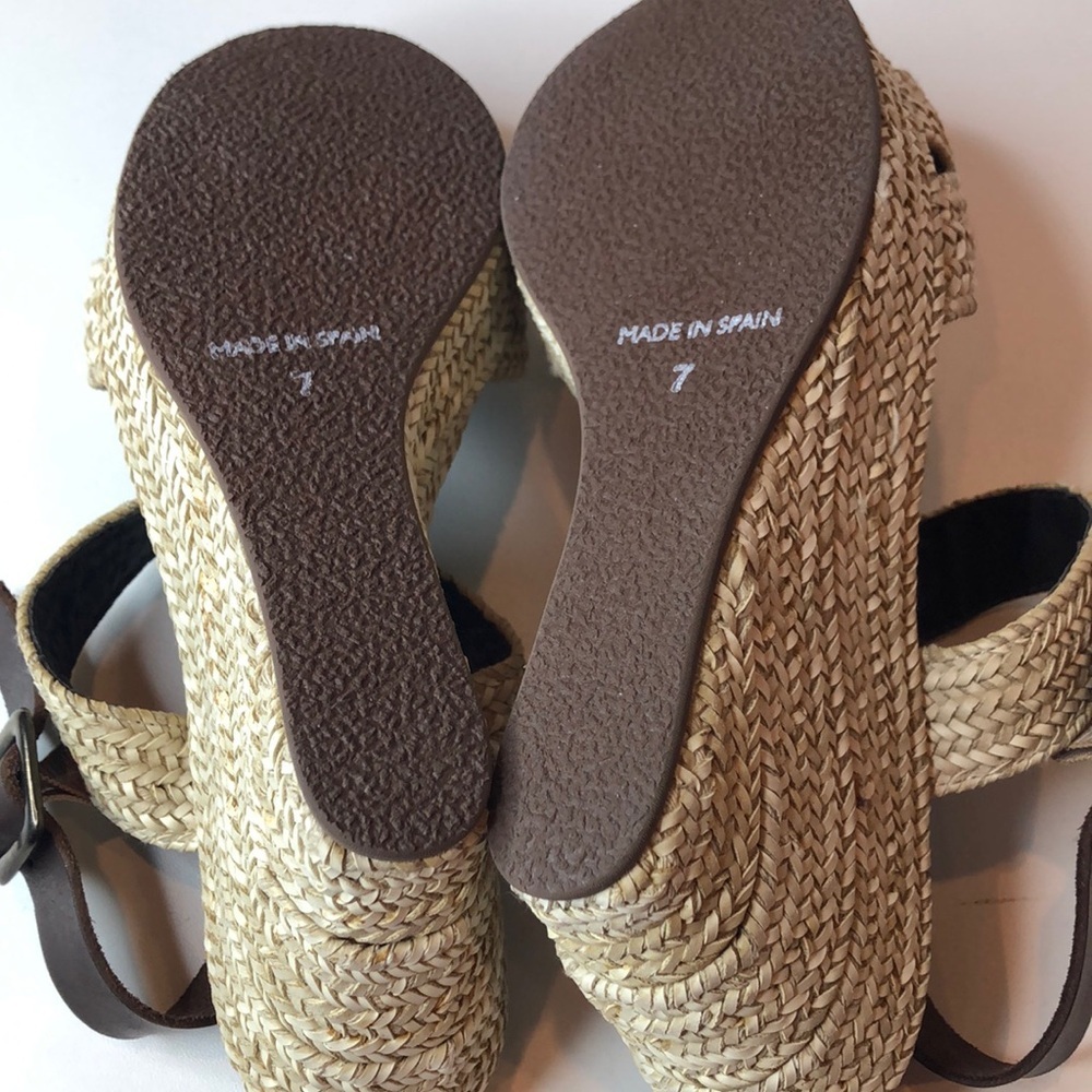 NEW Sesto Meucci Slingback Wedged Heel Sandals Shoes Made In Spain Women’s 7 - Picture 6 of 15
